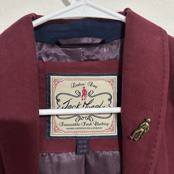 Jack‎ Murphy Maroon Blazer Skirt Set Womens Size 8 Made In Ireland School Girl - Picture 4 of 16